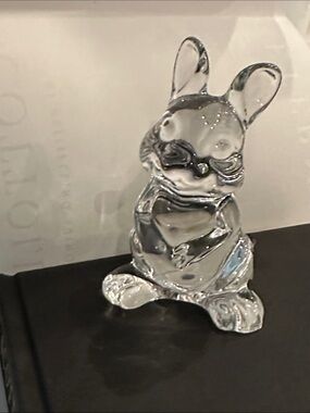 Bohemia Czech Republic Lead Crystal Bunny Figurine